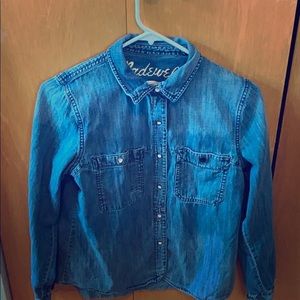 Madewell denim button down shirt